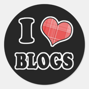 Blogs van I Love (Pset Heart) Ronde Sticker