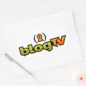 blogTV Oval Sticker (Envelop)