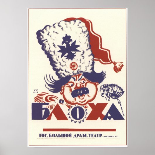 "Bloha" Liteiny Theater Sovjet Unie 1926 Poster (Voorkant)