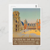 Blois castle France vintage Briefkaart (Voorkant / Achterkant)