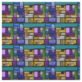 Blok abstract boven zwart stof (Swatch)