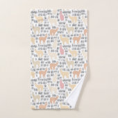 Blok Alpacas Pattern Bad Handdoek (Handdoek)