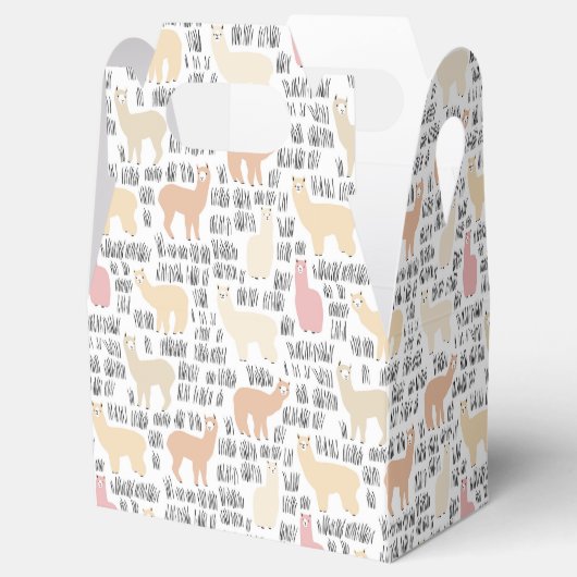 Blok Alpacas Pattern Bedankdoosjes (Geopend)