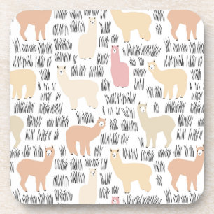 Blok Alpacas Pattern Bier Onderzetter