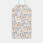 Blok Alpacas Pattern Cadeaulabel (Achterkant)