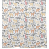 Blok Alpacas Pattern Douchegordijn (Voorkant)