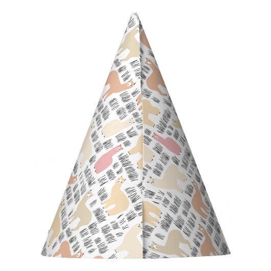 Blok Alpacas Pattern Feesthoedjes (Achterkant)