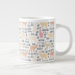Blok Alpacas Pattern Grote Koffiekop