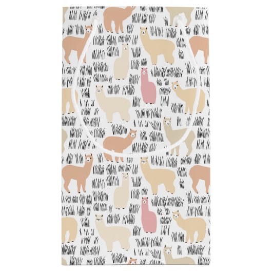 Blok Alpacas Pattern Klein Cadeauzakje (Achterkant)