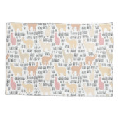 Blok Alpacas Pattern Kussensloop (Achterkant-Links)