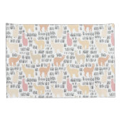 Blok Alpacas Pattern Kussensloop (Achterkant-Rechts)