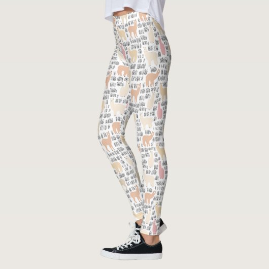Blok Alpacas Pattern Leggings (Links)