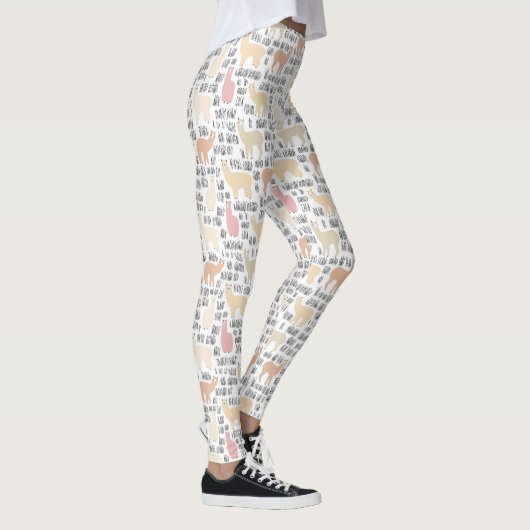 Blok Alpacas Pattern Leggings (Rechts)