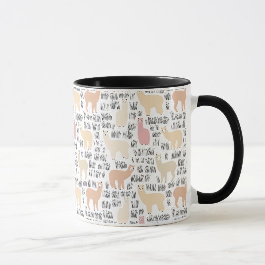 Blok Alpacas Pattern Mok (Rechts)