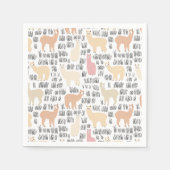 Blok Alpacas Pattern Servet (Voorkant)