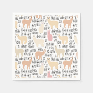 Blok Alpacas Pattern Servet