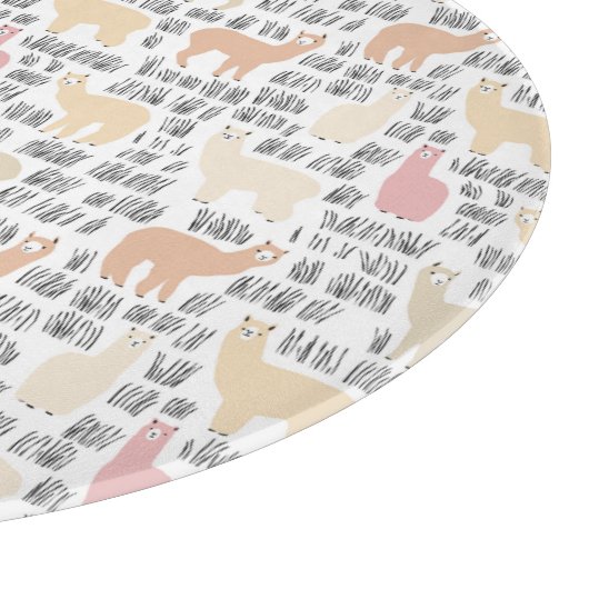 Blok Alpacas Pattern Snijplank (Hoek)