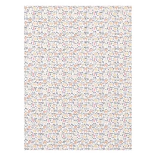 Blok Alpacas Pattern Tafelkleed (Voorkant)