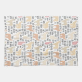 Blok Alpacas Pattern Theedoek (Horizontaal)