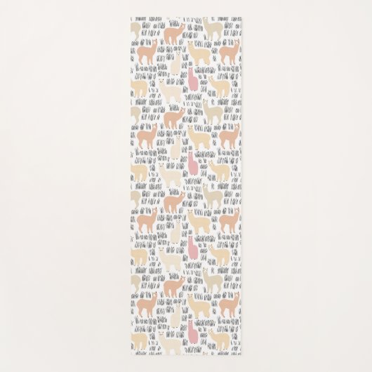 Blok Alpacas Pattern Yogamat (Voorkant)