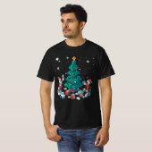 Blok baksteen gebouw figuur vrolijke kerst ma t-shirt (Voorkant volledig)