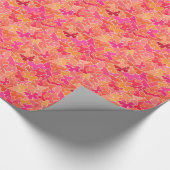 Blok Butterflies, Fuchsia Pink & Coral Oranje Cadeaupapier (Hoek)