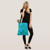 Blok Butterflies, Turquoise, Aqua en Sky Blue Tote Bag (Op model)