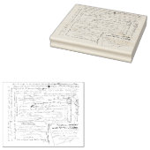 Blok Frans handschrift Rubberstempel (Gestempeld)