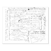 Blok Frans handschrift Rubberstempel (Afrduk)