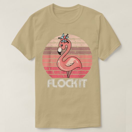 Blok het, stutflamingo voor mannen vrouwen, grappi t-shirt (Design voorkant)