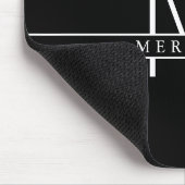 Blok Initiaal gesplitste monogram, persoonlijk zwa Muismat (Hoek)