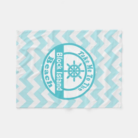 Blok Island Beach Blanket Fleece Deken (Voorkant (Horizontaal))