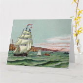 Blok Island Big Wenskaart Kaart (Gele Bloem)