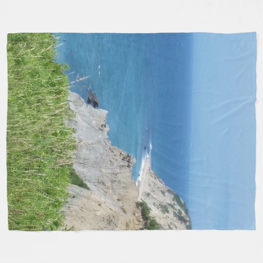 Blok Island Bluffs - Block Island, Rhode Island Fleece Deken (Voorkant (Horizontaal))