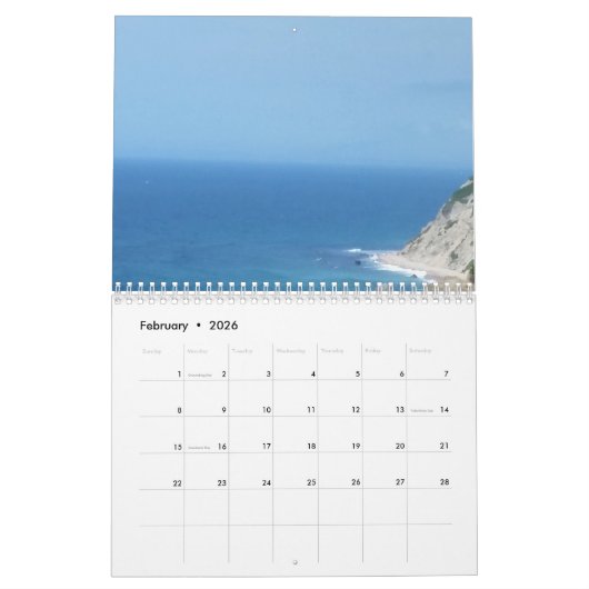 Blok Island Bluffs - Block Island, Rhode Island Kalender (Feb 2026)