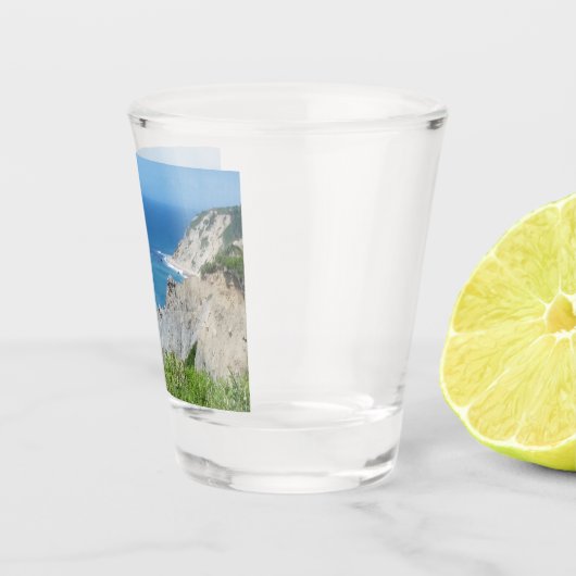 Blok Island Bluffs - Block Island, Rhode Island Shot Glas (Rechts)