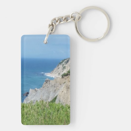Blok Island Bluffs - Block Island, Rhode Island Sleutelhanger (achterkant)