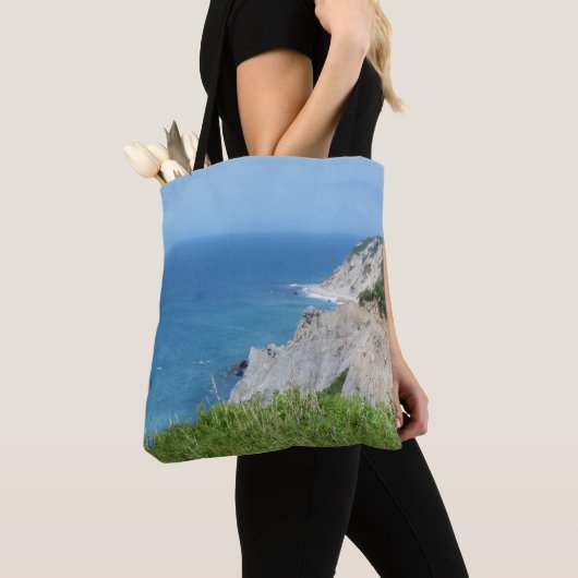 Blok Island Bluffs - Block Island, Rhode Island Tote Bag (Dichtbij)