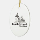 Blok Island Keramisch Ornament (Links)