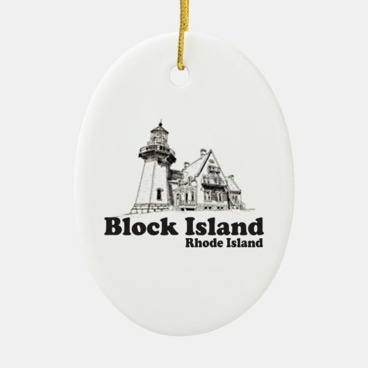 Blok Island Keramisch Ornament (Voorkant)