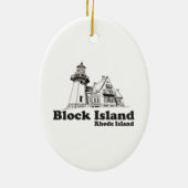 Blok Island Keramisch Ornament (Achterkant)