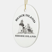 Blok Island Keramisch Ornament (Links)