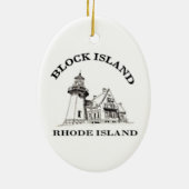 Blok Island Keramisch Ornament (Achterkant)
