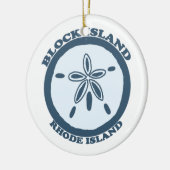 Blok Island Keramisch Ornament (Links)