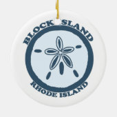 Blok Island Keramisch Ornament (Achterkant)