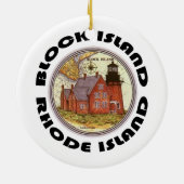 Blok Island Keramisch Ornament (Achterkant)