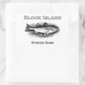 Blok Island  Striped Bass Logo Rechthoekige Sticker (Tas)