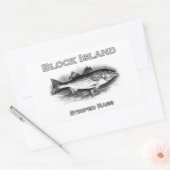 Blok Island  Striped Bass Logo Rechthoekige Sticker (Envelop)