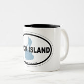 Blok Island Tweekleurige Koffiemok (Voorkant rechts)