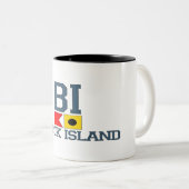 Blok Island Tweekleurige Koffiemok (Voorkant rechts)